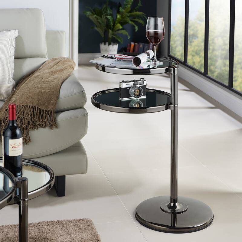 Furniture of America Cara Contemporary 2-shelf Motion Metal Side Table