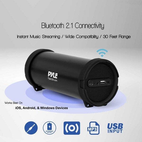 pyle portable bluetooth wireless boombox stereo system pbmspg6