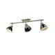 preview thumbnail 4 of 3, Golden Lighting Duncan 3-light Semi-flush Aged Brass Black Shades Track-light Fixture