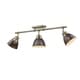preview thumbnail 1 of 3, Duncan 3 Light Semi-Flush - Track Light in Aged Brass with Rubbed Bronze Shades