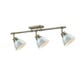 preview thumbnail 4 of 3, Duncan 3-light Semi-flush Aged Bronze Track-light with Seafoam Shades