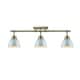 preview thumbnail 5 of 3, Duncan 3-light Semi-flush Aged Bronze Track-light with Seafoam Shades