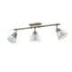 preview thumbnail 1 of 3, Duncan 3-light Semi-flush Aged Bronze Track-light with Seafoam Shades
