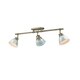 preview thumbnail 3 of 3, Duncan 3-light Semi-flush Aged Bronze Track-light with Seafoam Shades