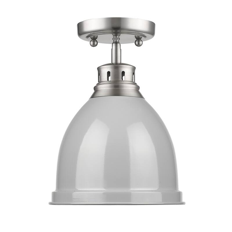 Golden Lighting Duncan Aged Brass Flush-mount Fixture