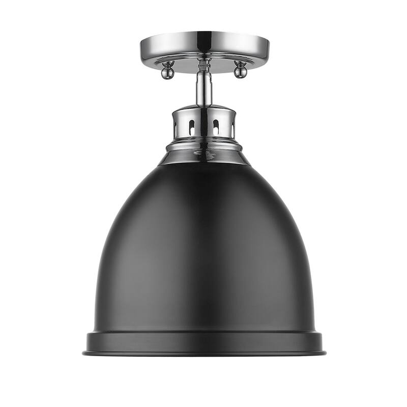 Golden Lighting Duncan Aged Brass Flush-mount Fixture