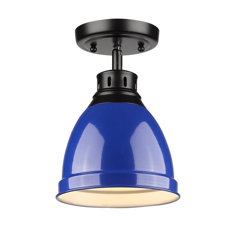 Golden Lighting Duncan Aged Brass Flush-mount Fixture