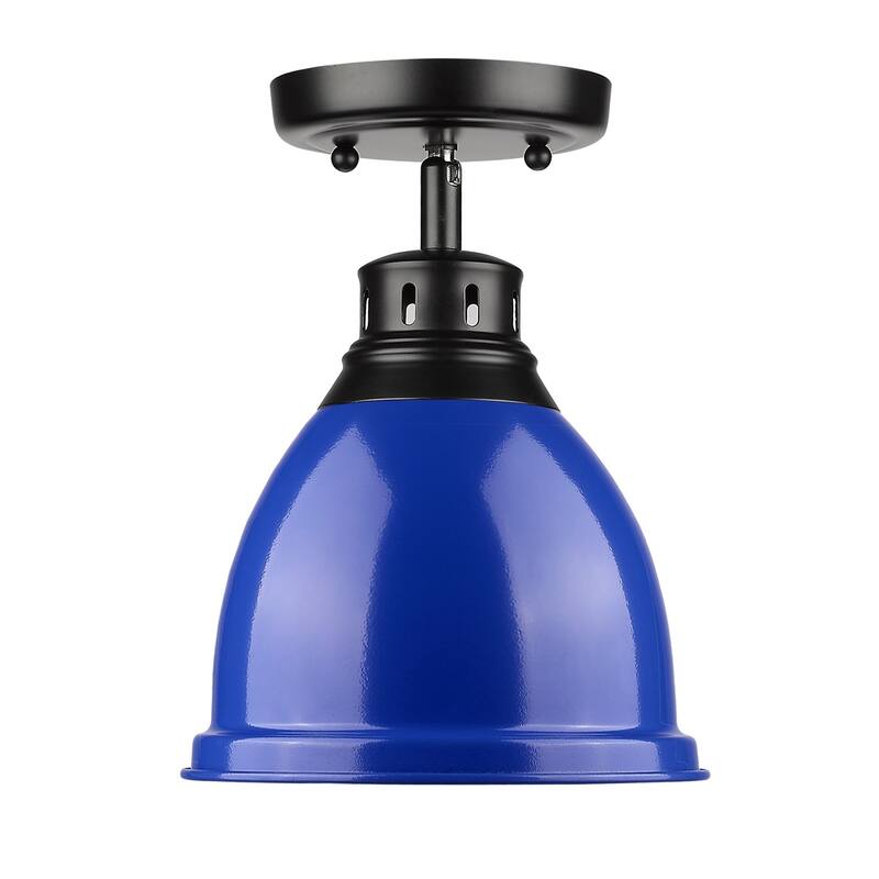 Golden Lighting Duncan Aged Brass Flush-mount Fixture