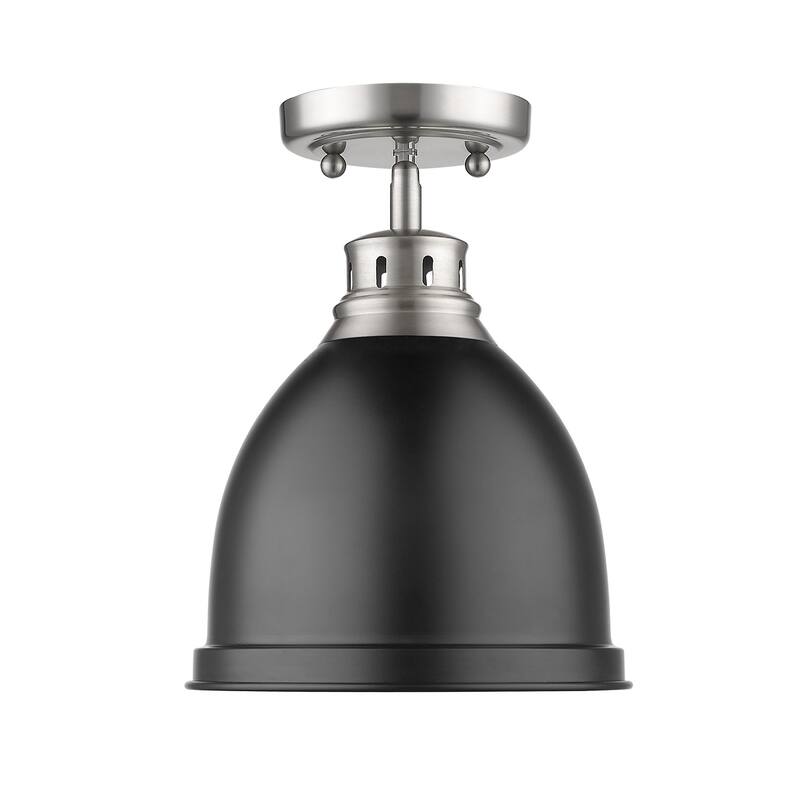 Golden Lighting Duncan Aged Brass Flush-mount Fixture