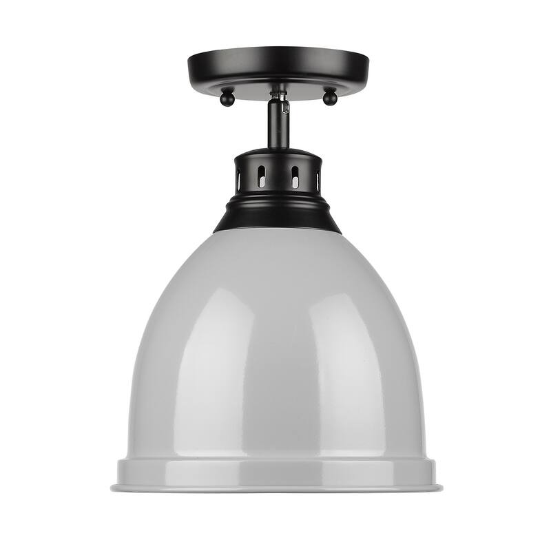 Golden Lighting Duncan Aged Brass Flush-mount Fixture