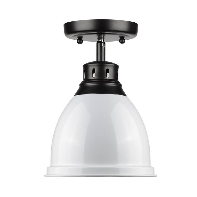 Golden Lighting Duncan Aged Brass Flush-mount Fixture