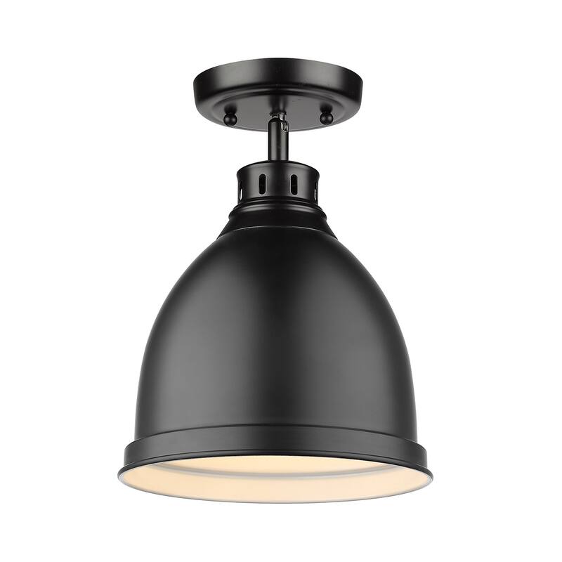 Golden Lighting Duncan Aged Brass Flush-mount Fixture