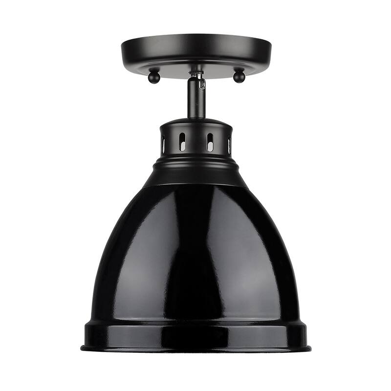 Golden Lighting Duncan Aged Brass Flush-mount Fixture