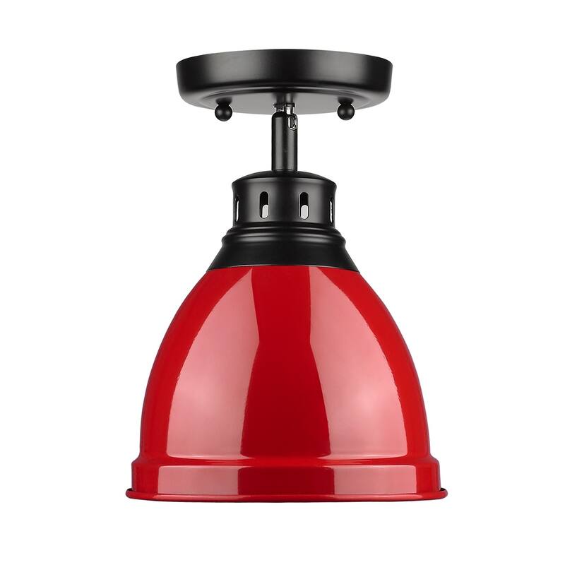 Golden Lighting Duncan Aged Brass Flush-mount Fixture