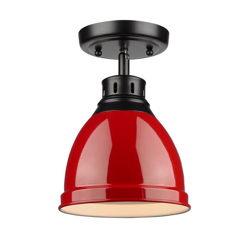 Golden Lighting Duncan Aged Brass Flush-mount Fixture