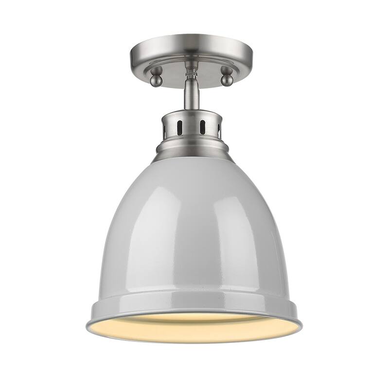 Golden Lighting Duncan Aged Brass Flush-mount Fixture