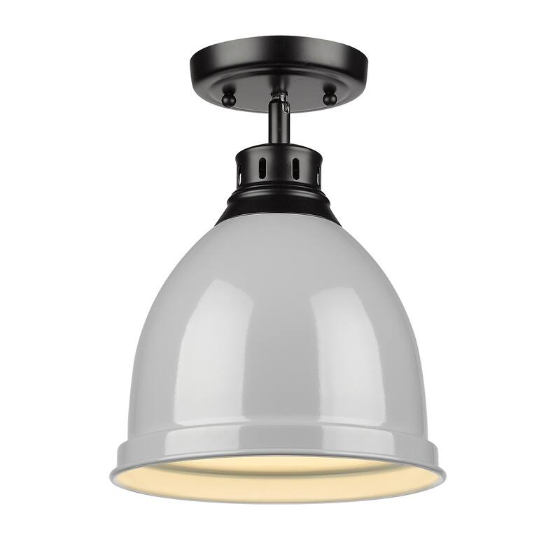 Golden Lighting Duncan Aged Brass Flush-mount Fixture