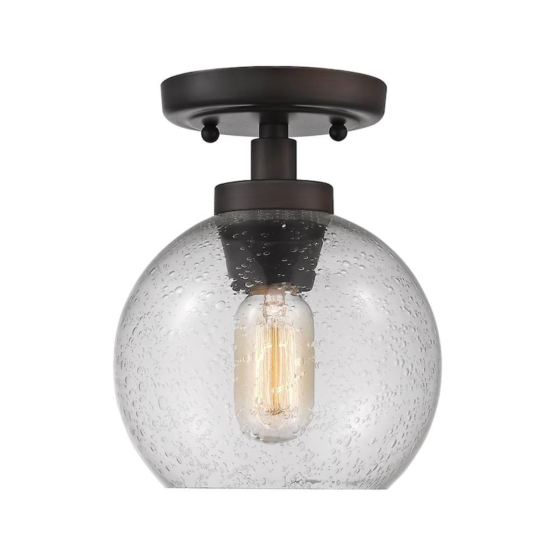Carbon Loft Barton 1-light Flush Mount with Glass