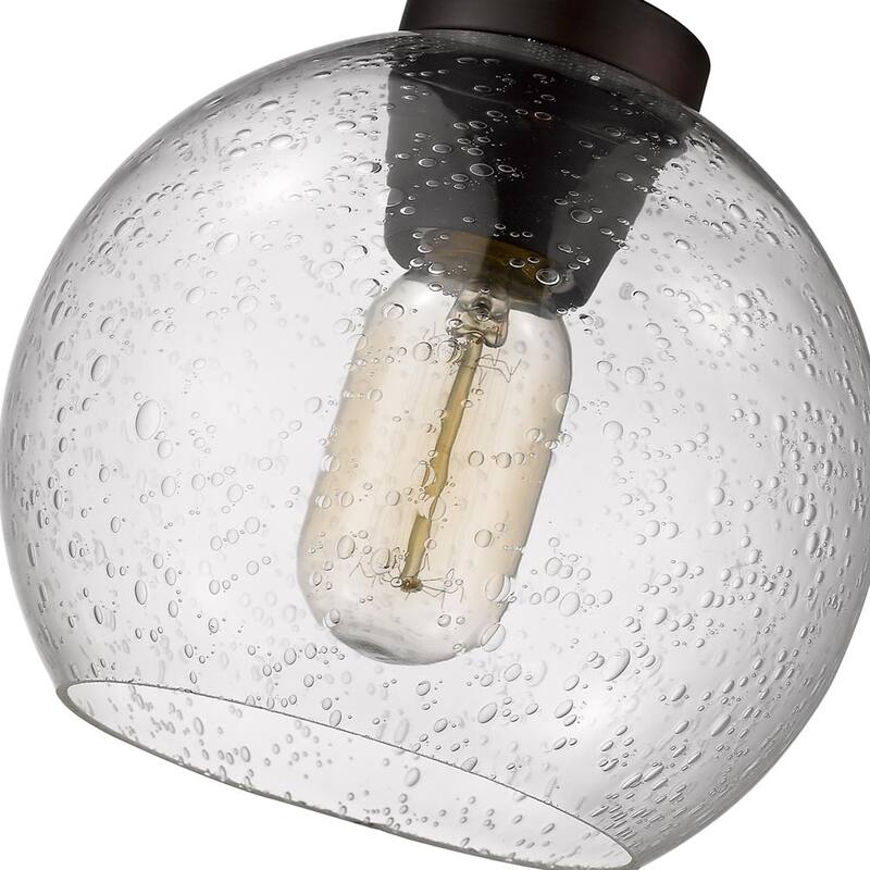 Carbon Loft Barton 1-light Flush Mount with Glass