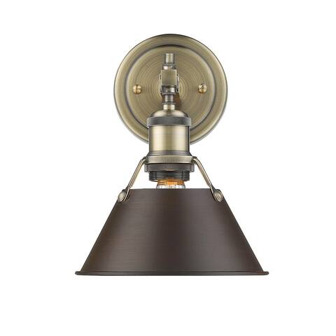Golden Lighting Orwell AB Aged Brass Rubbed Bronze Shade 1-light Bath Vanity