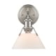 preview thumbnail 1 of 1, Orwell PW 1 Light Bath Vanity in Pewter with Opal Glass Shade - Pewter with opal glass