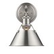 preview thumbnail 1 of 2, Golden Lighting Orwell Pewter Finish Steel 1-light Bath Vanity Light Fixture