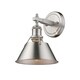 preview thumbnail 3 of 2, Golden Lighting Orwell Pewter Finish Steel 1-light Bath Vanity Light Fixture