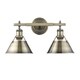preview thumbnail 1 of 2, Orwell AB Vintage-style Aged Brass 2-light Bath Vanity