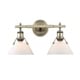 preview thumbnail 1 of 1, Golden Lighting Orwell AB Aged Brass Steel 2-light Bath Vanity Light