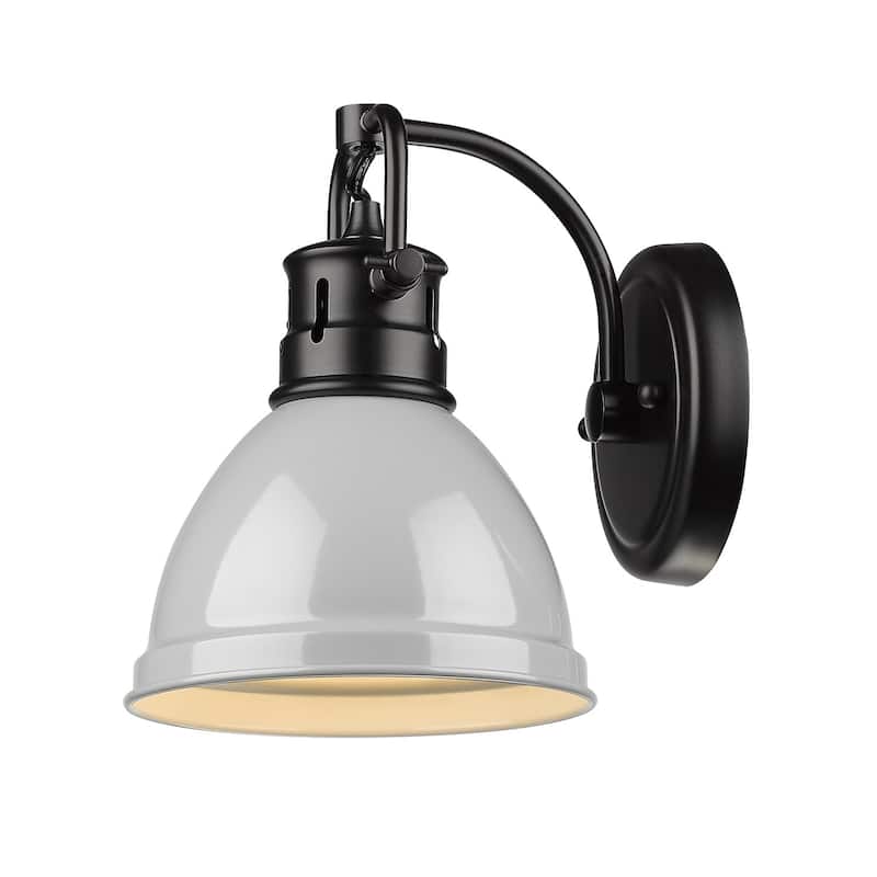 Golden Lighting Duncan Aged Brass Steel 1-light Bath Vanity Light
