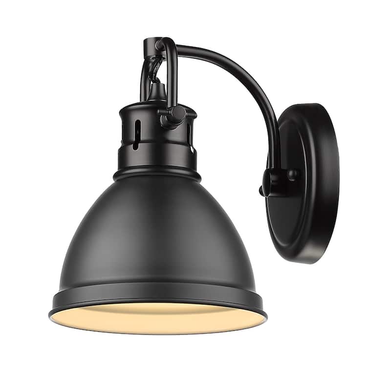 Golden Lighting Duncan Aged Brass Steel 1-light Bath Vanity Light