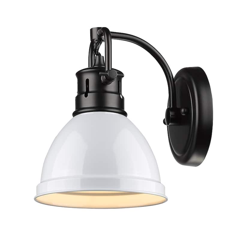 Golden Lighting Duncan Aged Brass Steel 1-light Bath Vanity Light