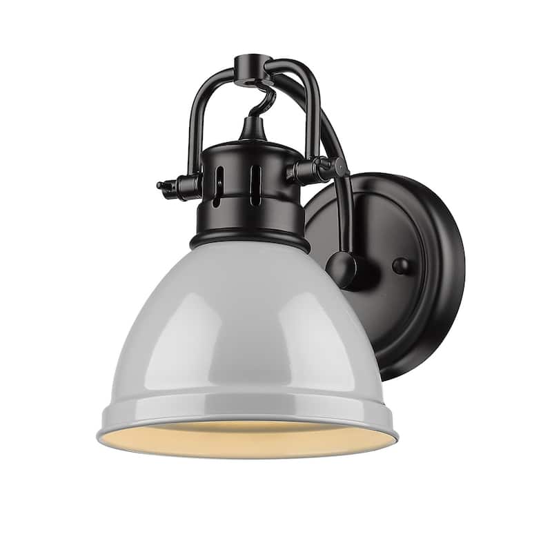 Golden Lighting Duncan Aged Brass Steel 1-light Bath Vanity Light