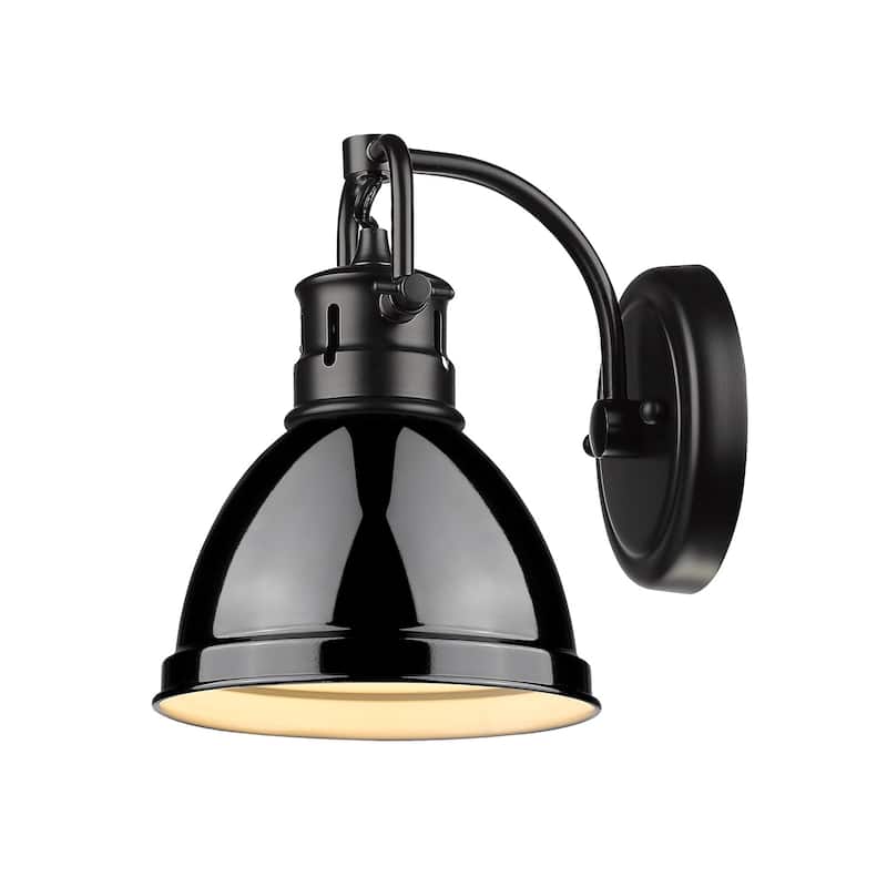 Golden Lighting Duncan Aged Brass Steel 1-light Bath Vanity Light
