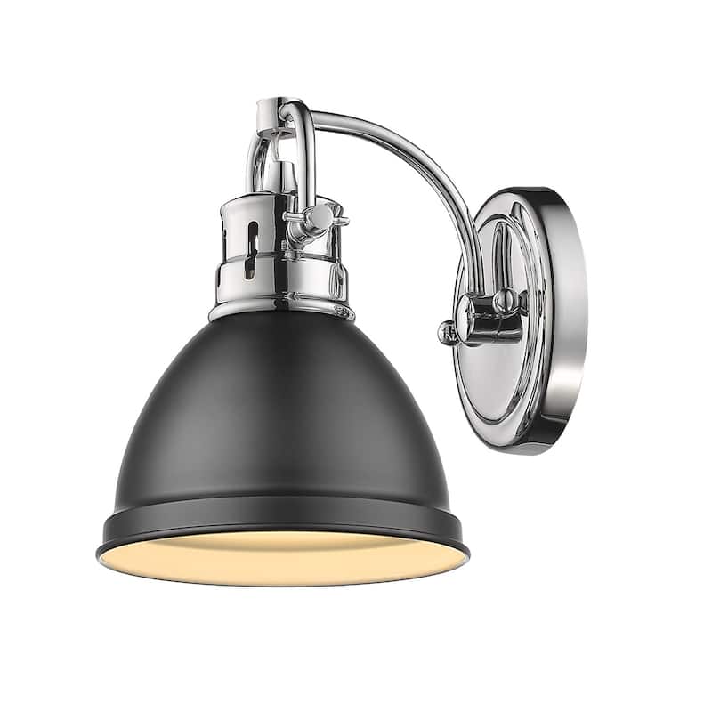 Golden Lighting Duncan Aged Brass Steel 1-light Bath Vanity Light