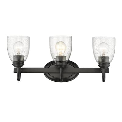 Copper Grove Larnaca Seeded Glass 3-light Bath Vanity