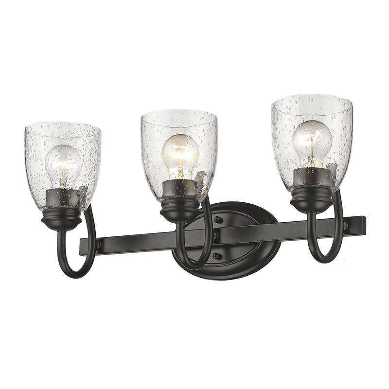 Copper Grove Larnaca Seeded Glass 3-light Bath Vanity