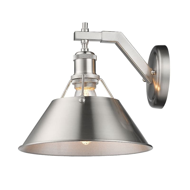 Orwell PW 1-light Wall Sconce in Pewter with Pewter Shade