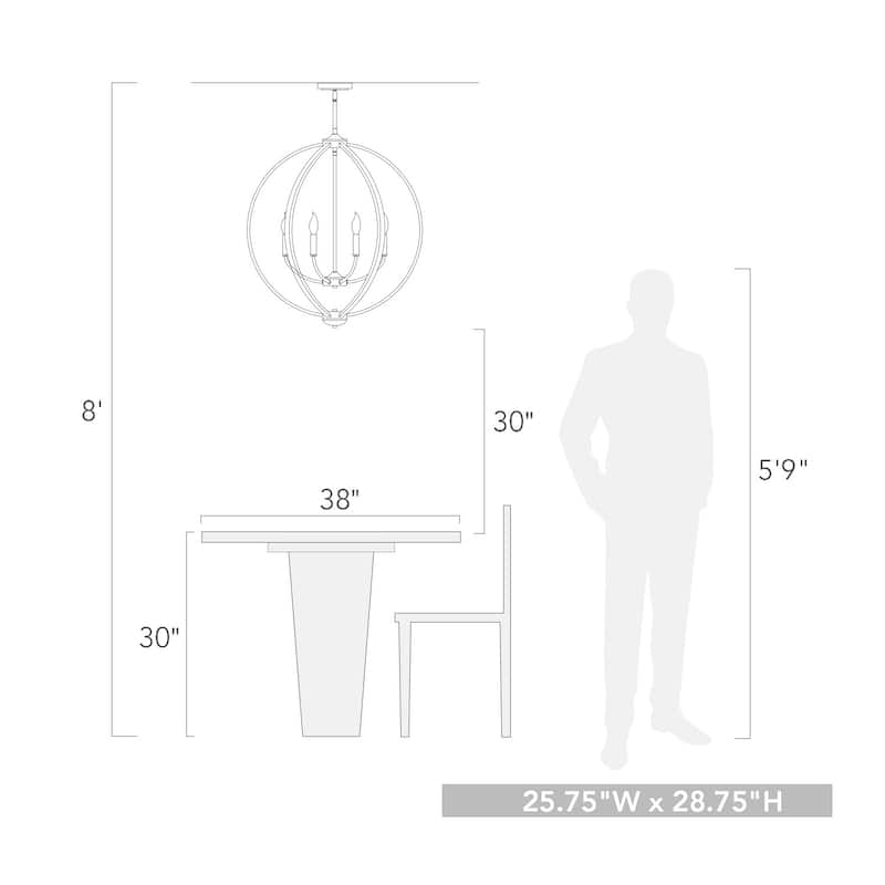 Copper Grove Adrian Pewter 6-light Chandelier