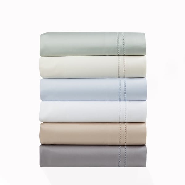 600 Thread Count Long Staple Cotton Lace Embroidered Sheet Set