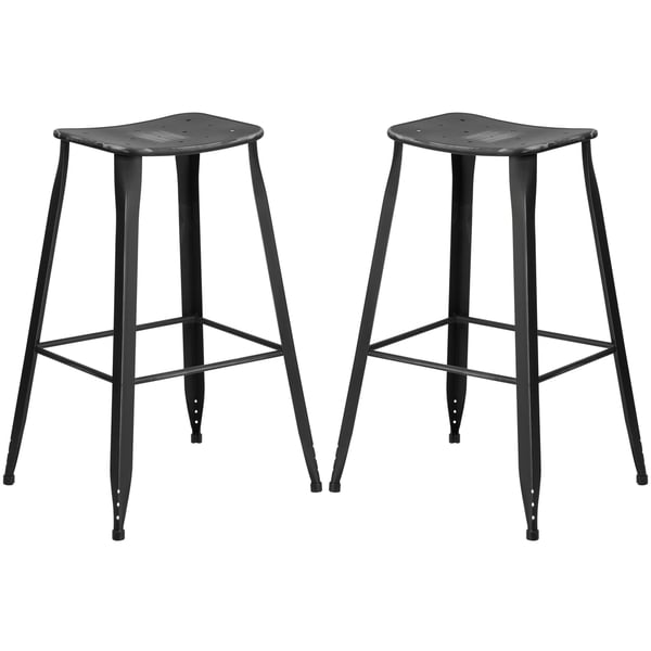 Distressed Black Galvanized Metal 30 Inch Bar Stool Free Shipping Distressed Black Galvanized Metal 30 Inch Bar Stool