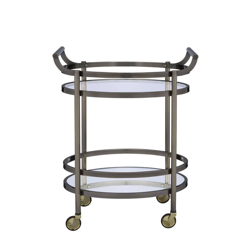 ACME Lakelyn Glass Serving Cart in Multicolor