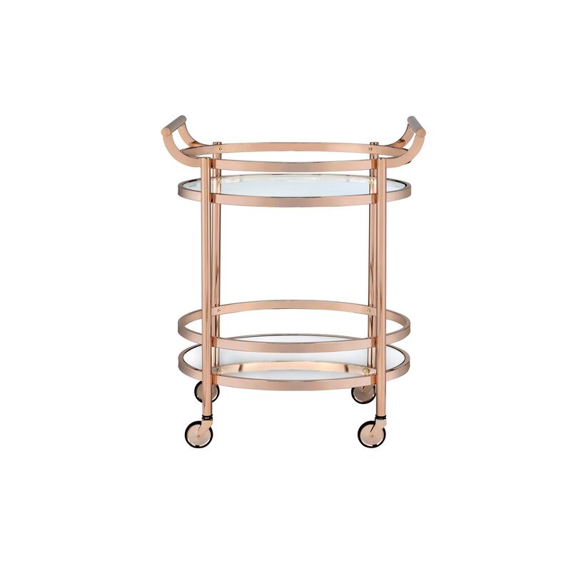ACME Lakelyn Glass Serving Cart in Multicolor