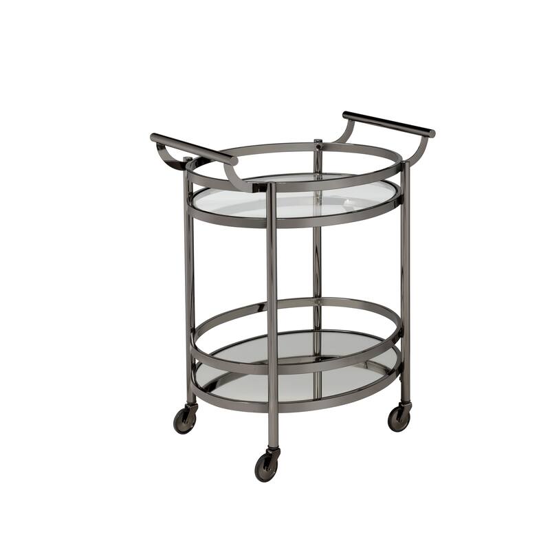 ACME Lakelyn Glass Serving Cart in Multicolor