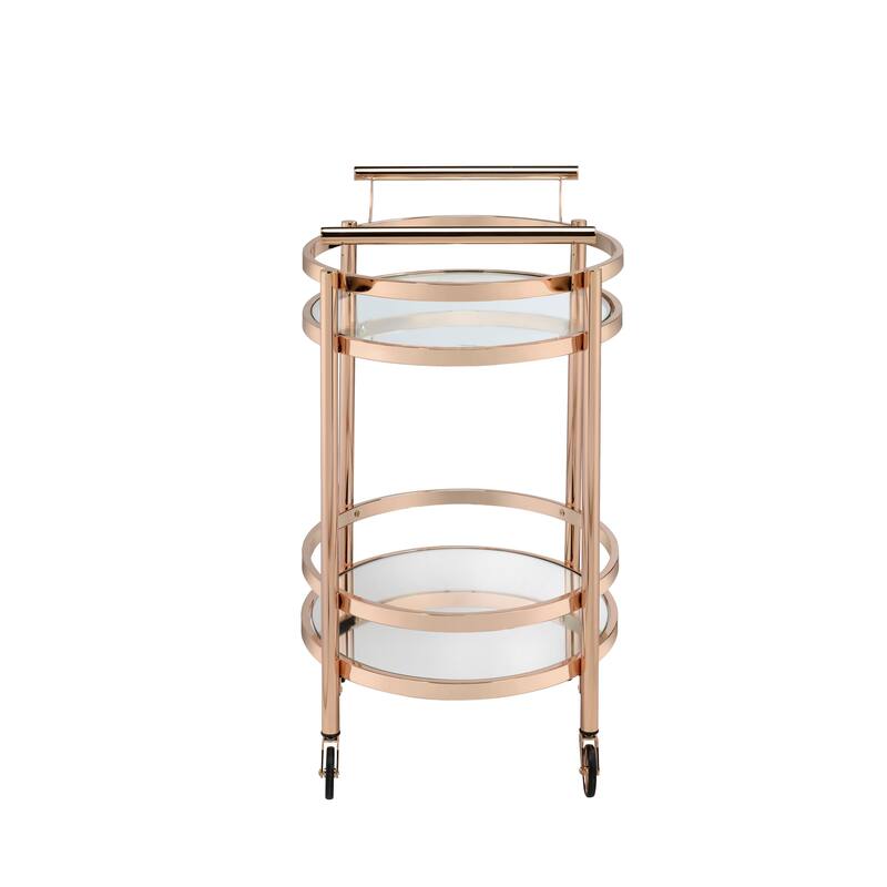 ACME Lakelyn Glass Serving Cart in Multicolor