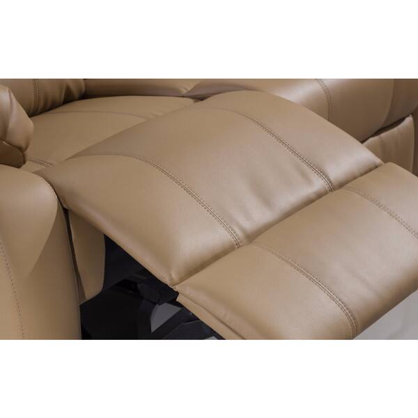 Classic Bonded Leather Oversize Double Recliner Sofa Bed Bath