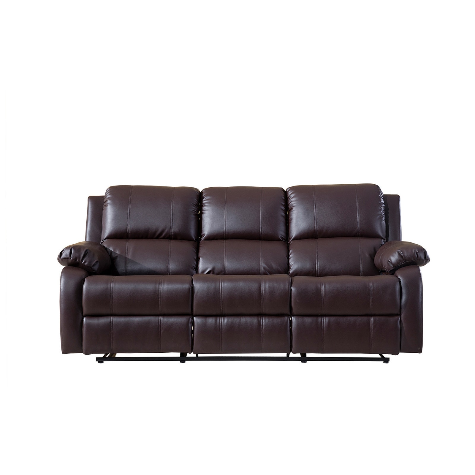 Classic 2 seat bonded leather double recliner discount loveseat