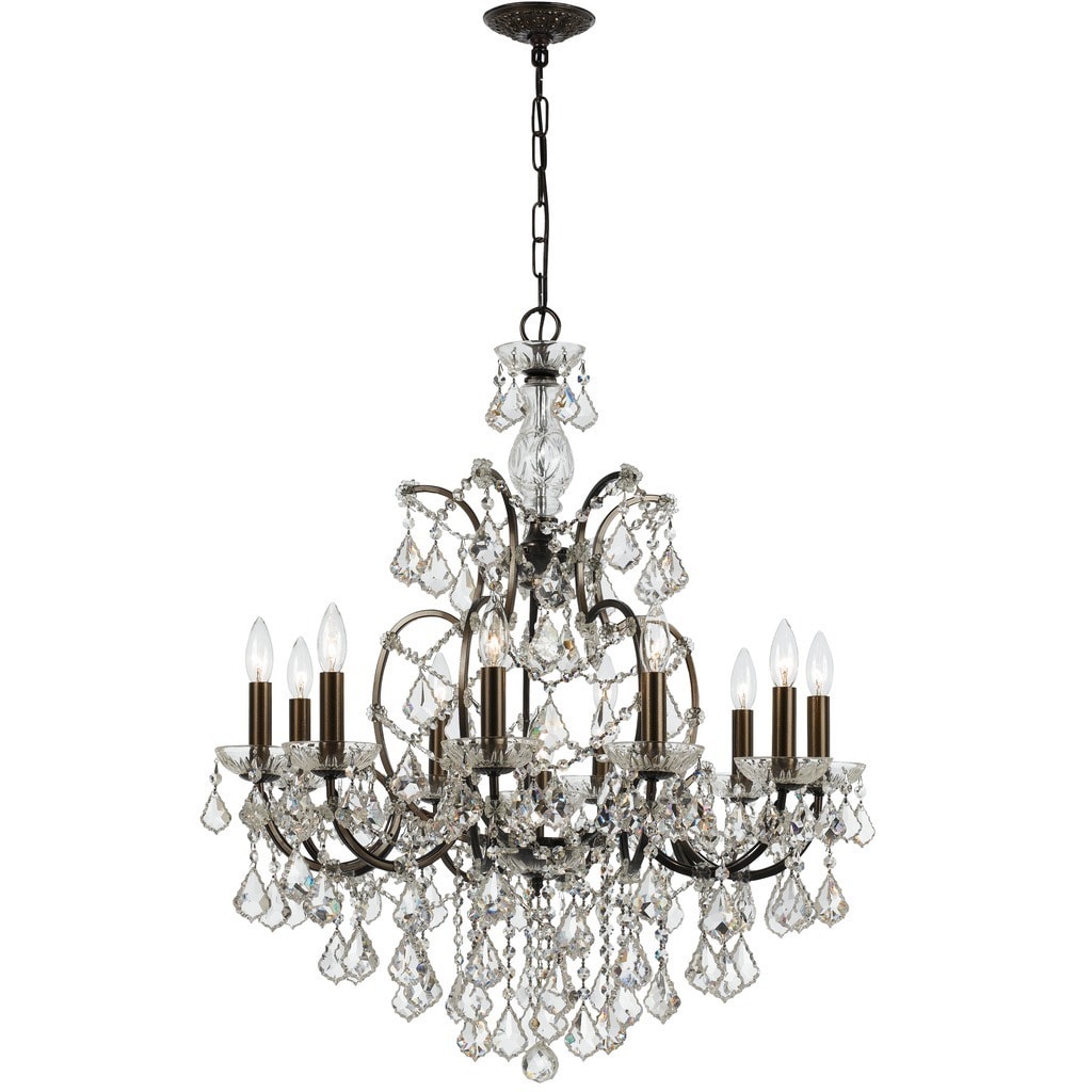 Crystorama Filmore Collection 10-light Vibrant Bronze/Swarovski Spectra Crystal Chandelier - Chandeliers For Bedrooms by Overstock.com