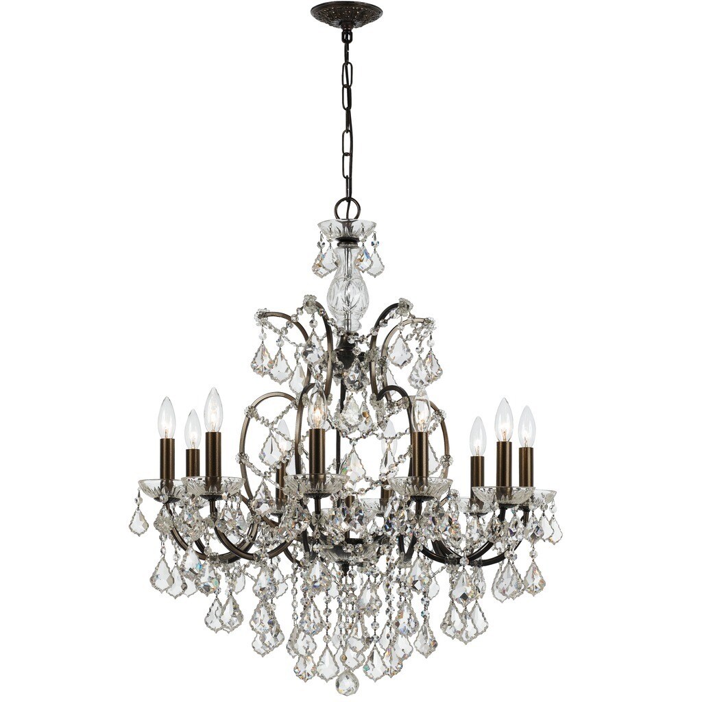 Crystorama Filmore Collection 10-light Vibrant Bronze/Swarovski Strass Crystal Chandelier - Chandeliers For Bedrooms by Overstock.com