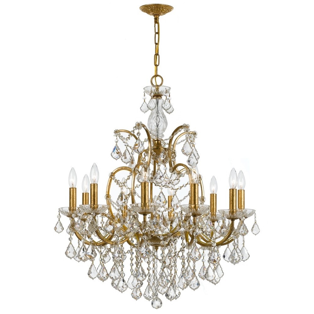 Traditional Crystal 10 Light Clear Crystal Chrome Chandelier 32'' W x 36'' H Traditional Crystal 10 Light Clear Crystal Chrome Chandelier 32'' W x 36'' H